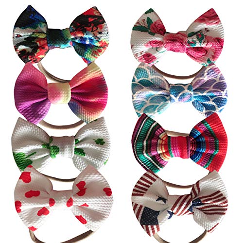 Newest Baby Headbands Girl Turban Knotted Bows Soft Silk Nylon Headwraps For Newborn Infant Toddlers Girl Kids (MZ121)