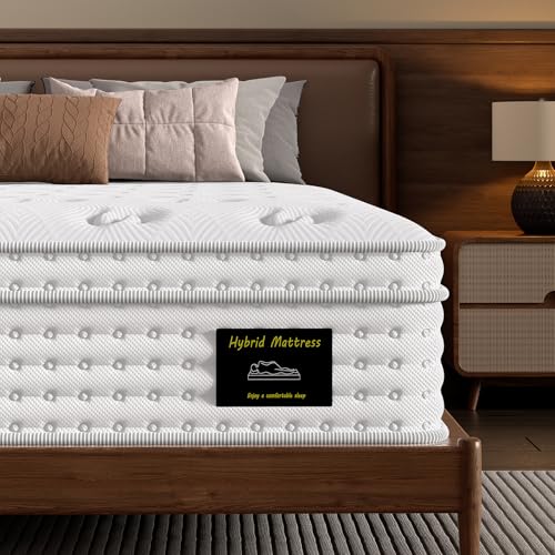 BedStory Queen Size Mattress, Extra Firm, 12 Inch Hybrid Mattresses in a Box, Extra Back & Hip