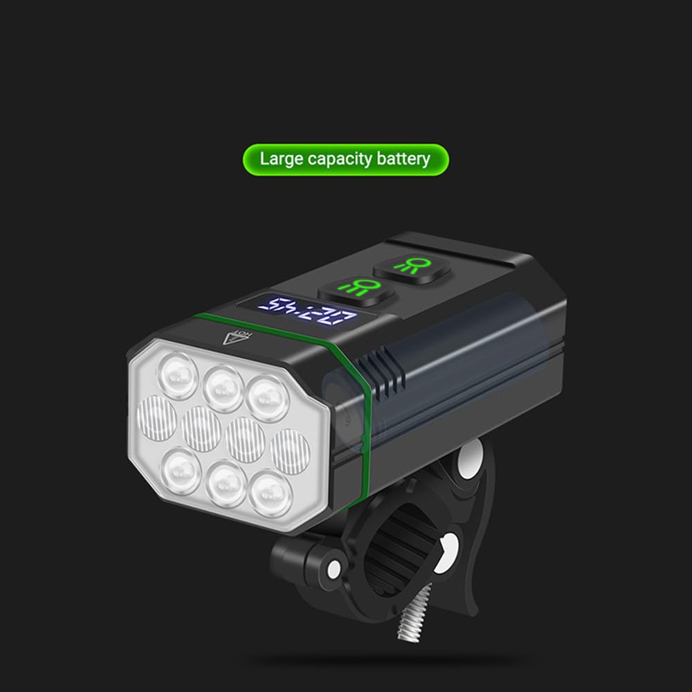 Reflektory rowerowe Nocna jazda Mocne światło Latarka USB Ładowanie Outdoor Mountain Bike Akcesoria do jazdy,2000lm