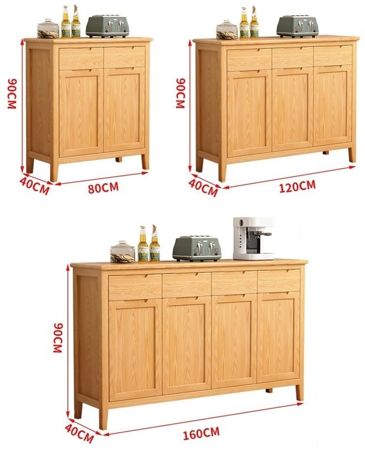 Amazon.co.jp: オーク無垢材のサイドボード、リビングルームと