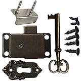 Bronze Cabinet Lock Locker Door Lock Spring Door Lock Installation Easy and Beautiful (Bronze)