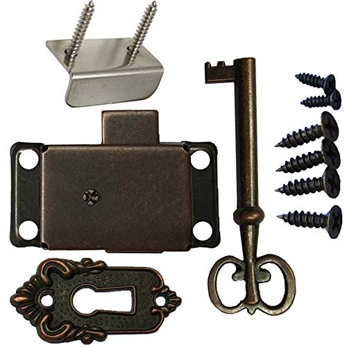 Bronze Cabinet Lock Locker Door Lock Spring Door Lock Installation Easy and Beautiful (Bronze)