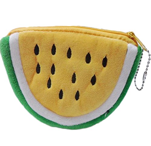 Preisvergleich Produktbild Hacoly Frucht mädchen Junge Plüsch Watermelon Federmäppchen Student Niedlich Reißverschluss Briefpapier Pouch Pencil Case Für Studenten Beginne mit der Schule Geschenke - Gelb