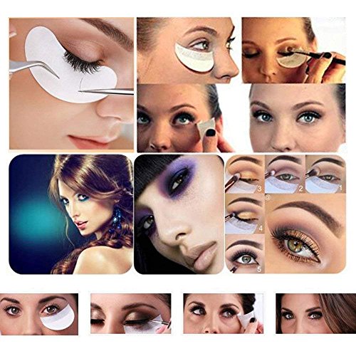 Cenfry 100Pcs Disposable Eyeshadow Shields Free Under Eye Gel Pad Patches Eyelash Extensions Lip Makeup Applicator #TOP1