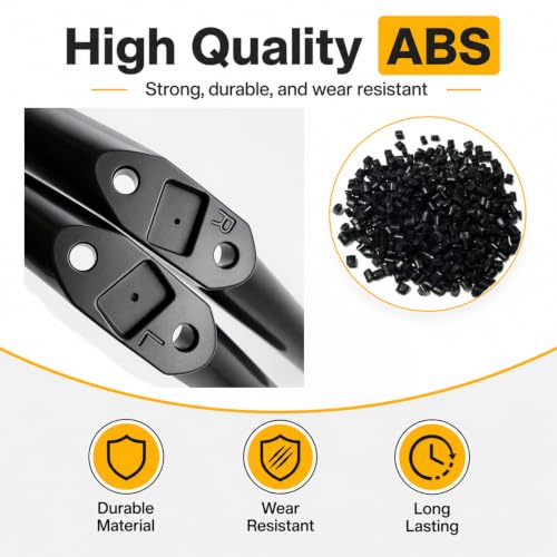 Image of TV Stand Legs for 32 Inch TV, 1 Pair Black Plastic Replacement TV Feet, 19 x 5 cm, Tabletop Television Base with 4 Screws, Sturdy Support, Individually Packed