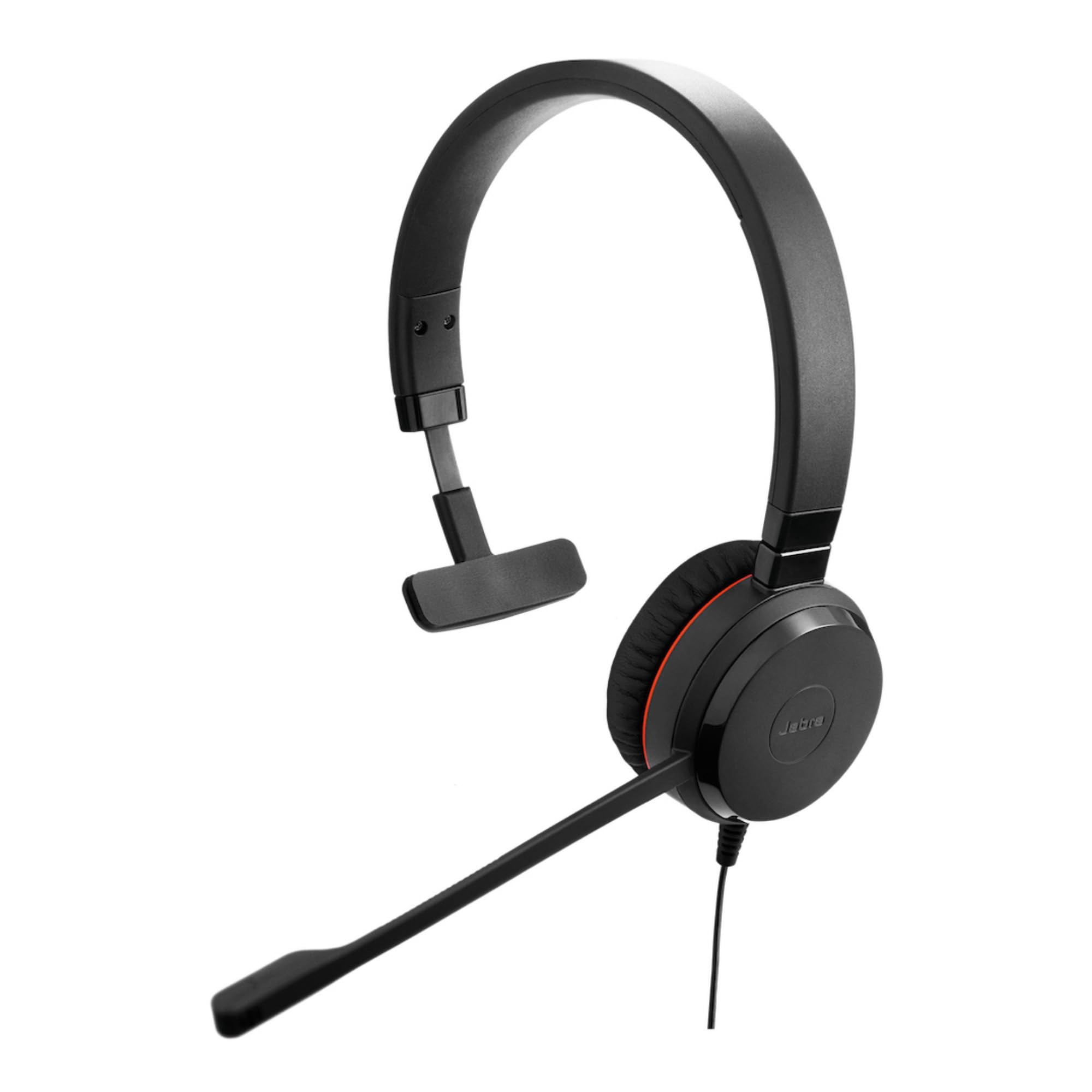 Jabra Evolve 30 II, Microsoft Teams zertifiziertes Mono-Headset mit Anrufsteuerung, Mikrofon mit Geräuschunterdrückung, LED-Anzeigen, hervorragende Klangqualität, USB-C/A, Schwarz