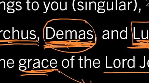 Fellow Workers Full of Grace for Philemon: Philemon 23&ndash;25, Part 2