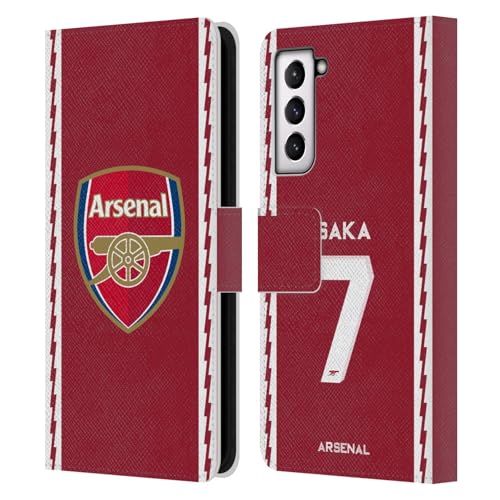 Protection Samsung S21 Arsenal Bukayo Saka étui portefeuille cuir