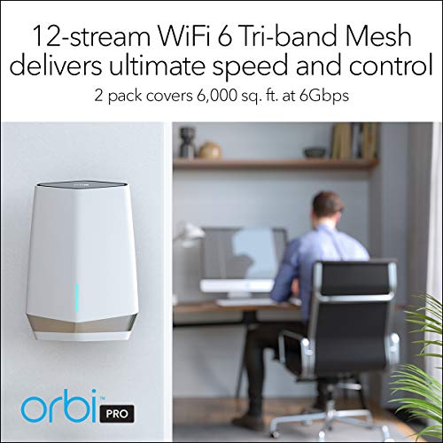 NETGEAR-Orbi-Pro-WiFi-6-Tri-Band-Mesh-System-SXK80-Router-with-1-Satellite-Extender-for-Business-or-Home-Coverage-up-to-6000-sq-ft-and-60-Devices-AX6000-80211-AX-up-to-6Gbps 51jfWS 0DfL
