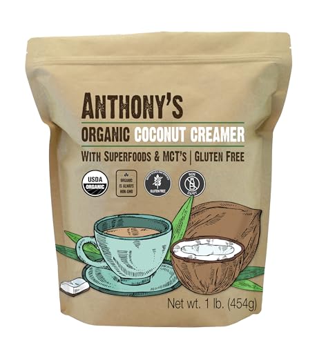 Anthony's Organic Coconut Creamer Original, 1lb, Superfood