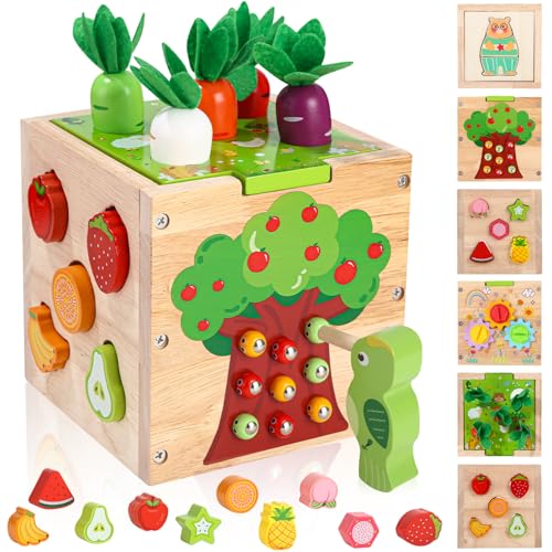 Zaxiva Motorikwürfel ab 1 2 3 Jahr, 5 in 1 Montessori Spielwürfel für...