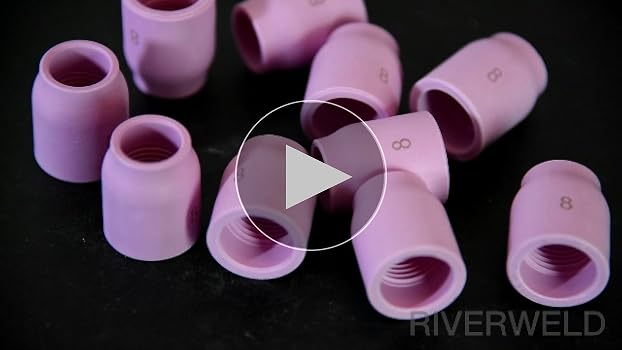 RIVERWELD TIG Gas Lens Alumina Nozzle Ceramic Cups 53N61S 8