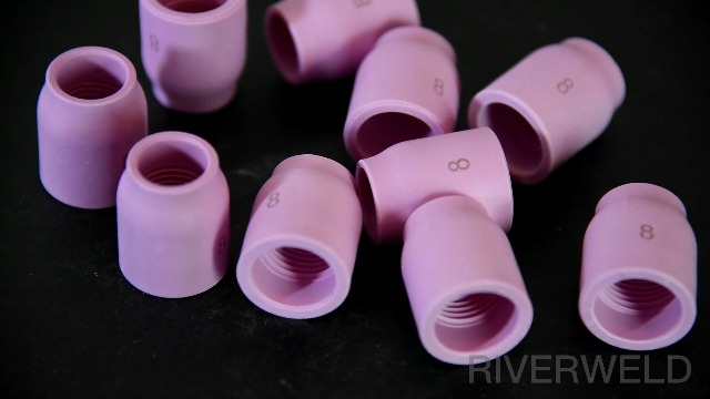 RIVERWELD TIG Gas Lens Alumina Nozzle Ceramic Cups 53N61S 8