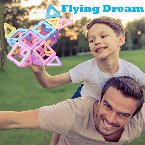 HOMOFY 42pc Castle Magnetic Blocks Learning & Development Magnetic Tiles Blocks 3D STEM Educational Kids Toys for 2 3 4 5 6 Years Old Boys Girls Toddlers Gifts - Thumbnail 5