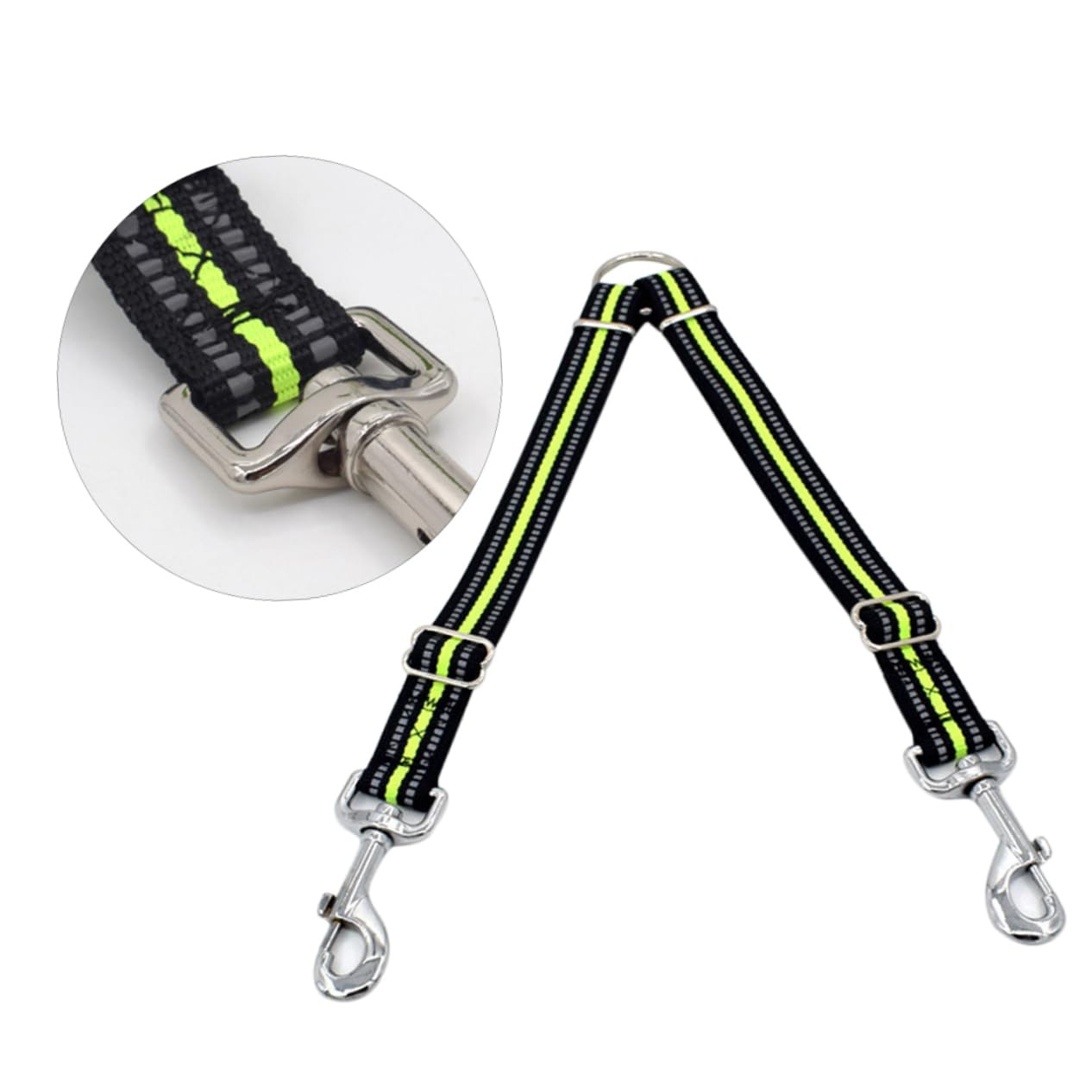 HOLIDYOYO Reflective Stripe Double Head Dog Leash Pet Pulling Strap for Dogs Durable Design for Walking and Hiking