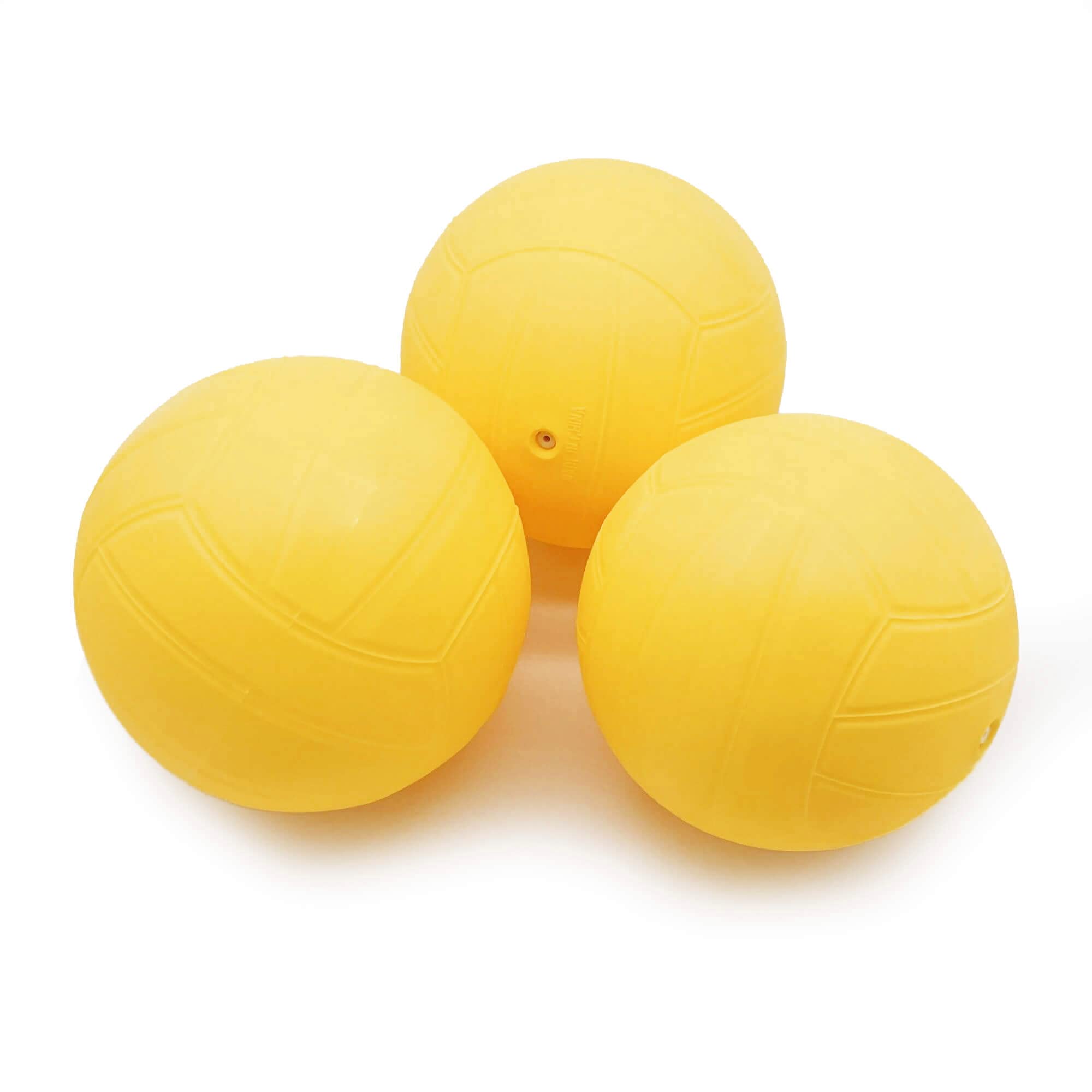 Aolowewin Spike Replacement Balls, Extra Balls, Water Pool Lawn Beach Ball, Yard Pong Bucket Toss Game Ball, 3.5-inch Yellow Mini Volleyball (3-Pack Balls Only)