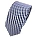 TigerTie - corbata de seda estrecha - azul plata lunares
