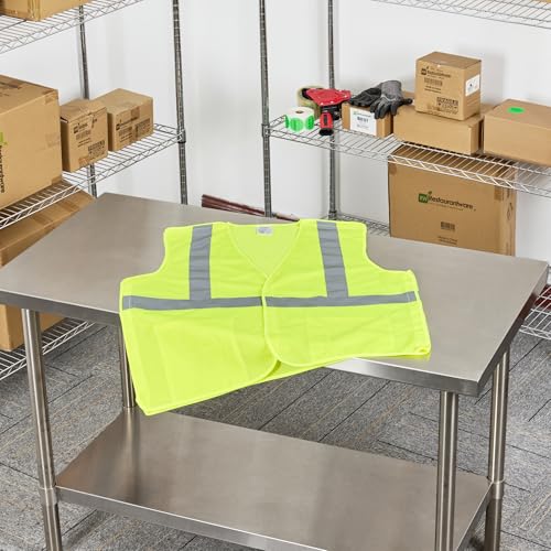 Image of Restaurantware Reflective Safety Vest 20 Count 29.213 x 30.315 Inches High Visibility Multi-Pocket Zipper Front Safety Vest