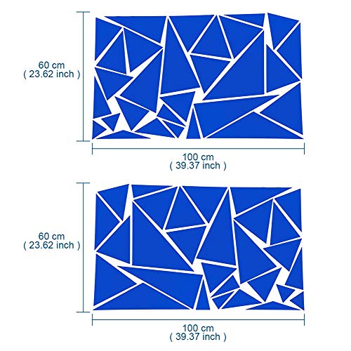 Image of 2 Pieces Triangle Car Decals Vinyl Decal Car Graphics DIY Car Body Sticker, Blue