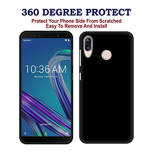 Image of Case Creation Compatible with Zenfone Max Pro (M1) Back case,Asus Zenfone Max Pro M1 ZB601KL Black Silicone Plain Matte Finish Flexible Soft Cover