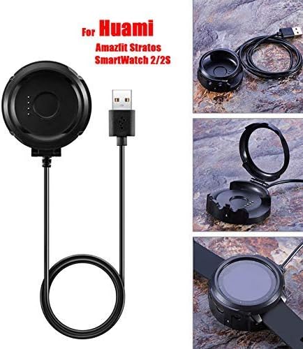 Huami Amazfit 2/2S Charging Cable Charge Dock for Huami Amazfit Stratos Smart Watch 2/2S A1609 Charger Cradle Adapter Fast Charging Cord 2019 Upgraded Version (1M/3.3FT) (1 Pack)