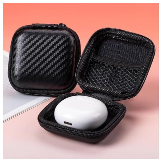 1PC Mini Portable COB LED Keychain Work Light Storage Box Black Shockproof EVA Earphone Bag