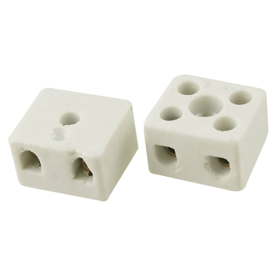 uxcell 2 Way 16A Ceramics Terminal Blocks High Temp