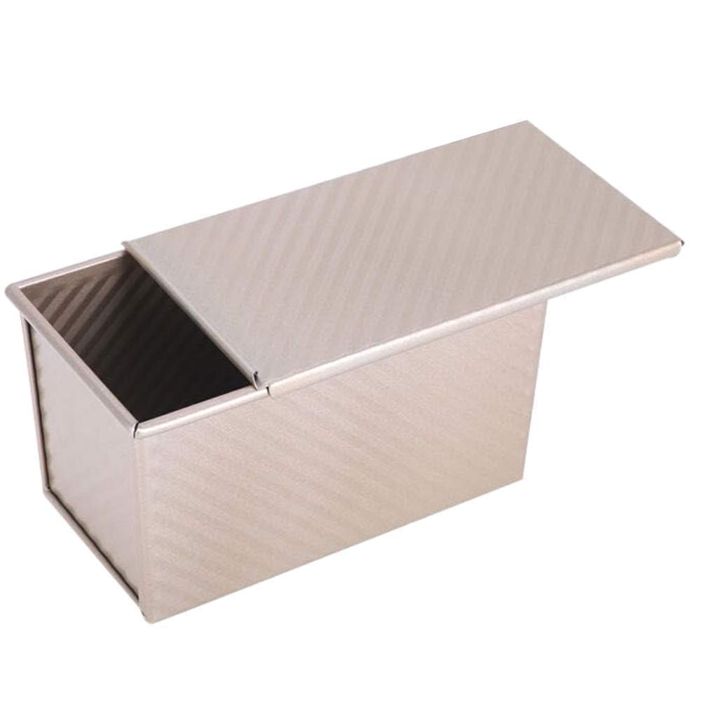 One Pound Pullman Loaf Pan with Cover - Toxic Free NONSTICK - Organic Environmental Friendly Premium Coating – Durable Quality - 1 X Covered Pullman Loaf Pan - BAKEWARE (1)