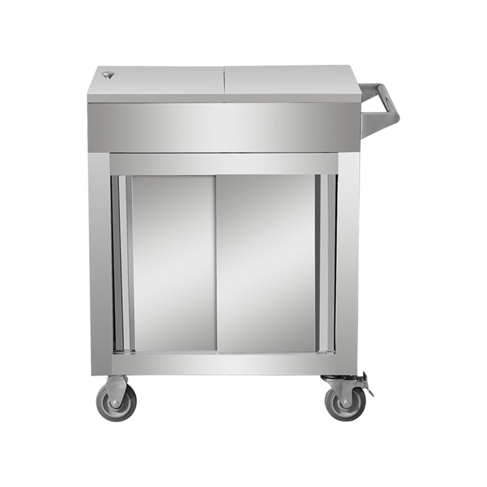 Cact Carrello da cucina in acciaio inox su ruote, carrello Utili per sala da pranzo e lavanderia, scaffale commerciale Sto (64 x 48 x 80 cm)
