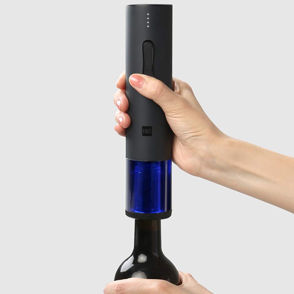 Sacacorchos eléctrico Multifuncional con Forma de ala de Vino, Caja de Regalo y batería Recargable para el hogar.