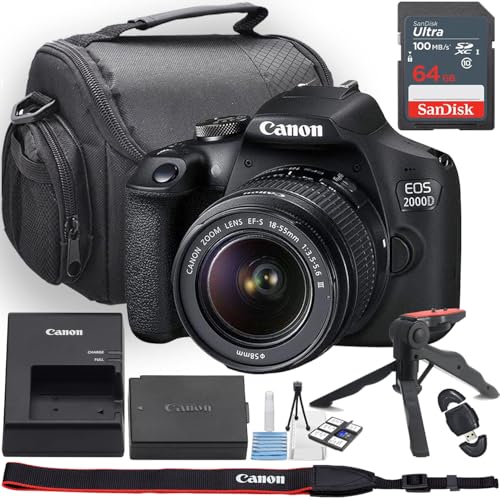 Canon EOS 2000D DSLR Camera w/EF-S 18-55mm f/3.5-5.6 III