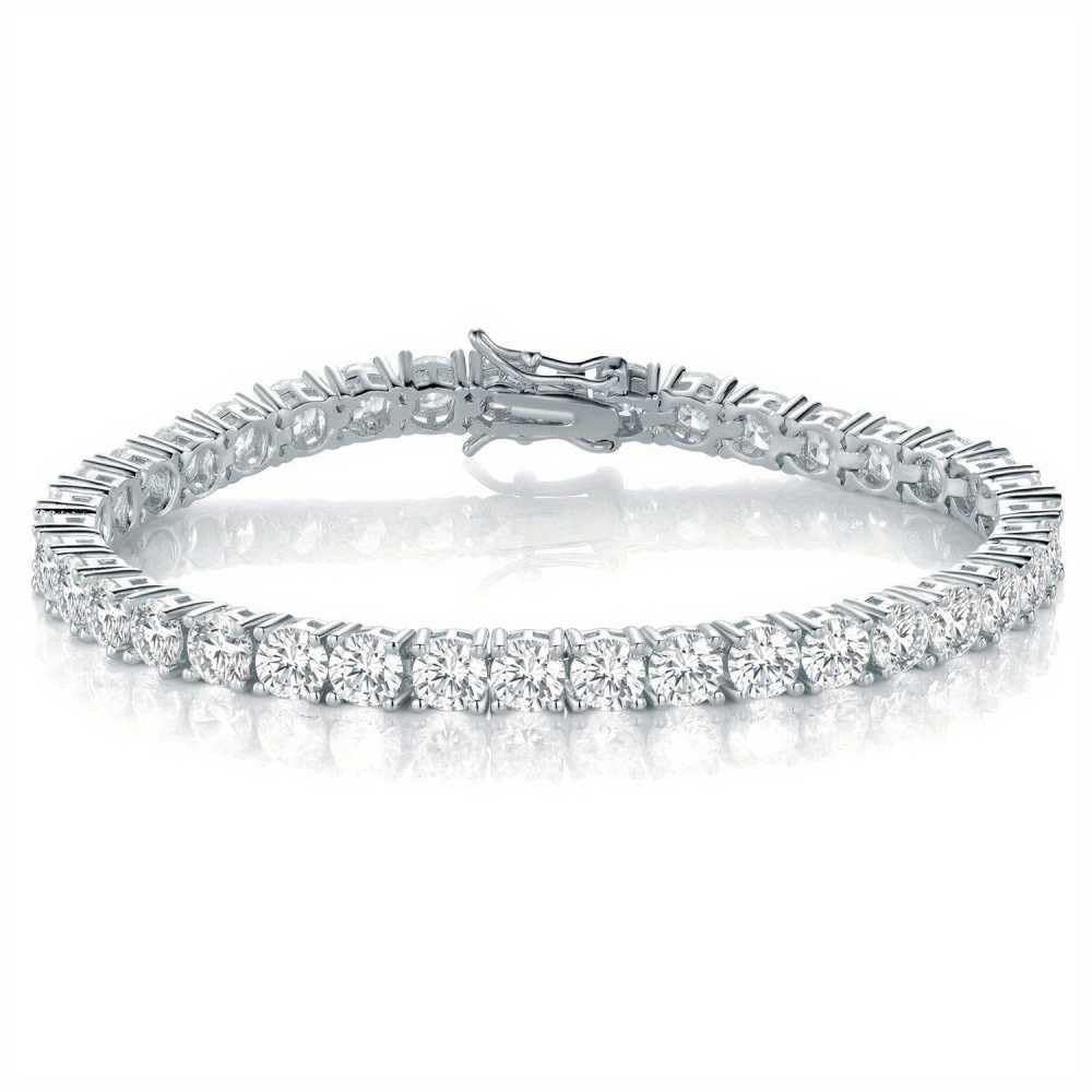 Womens Silver Plated Classic Tennis Bracelet With Cubic Zirconia, Trendy Bracelets For Girls, Silver Bracelets For Women, Cubic Zirconia Bracelets For Women, Tennis Bracelets For Women(Silver) (B0CR167FKP) Amazon Price History, Amazon Price Tracker