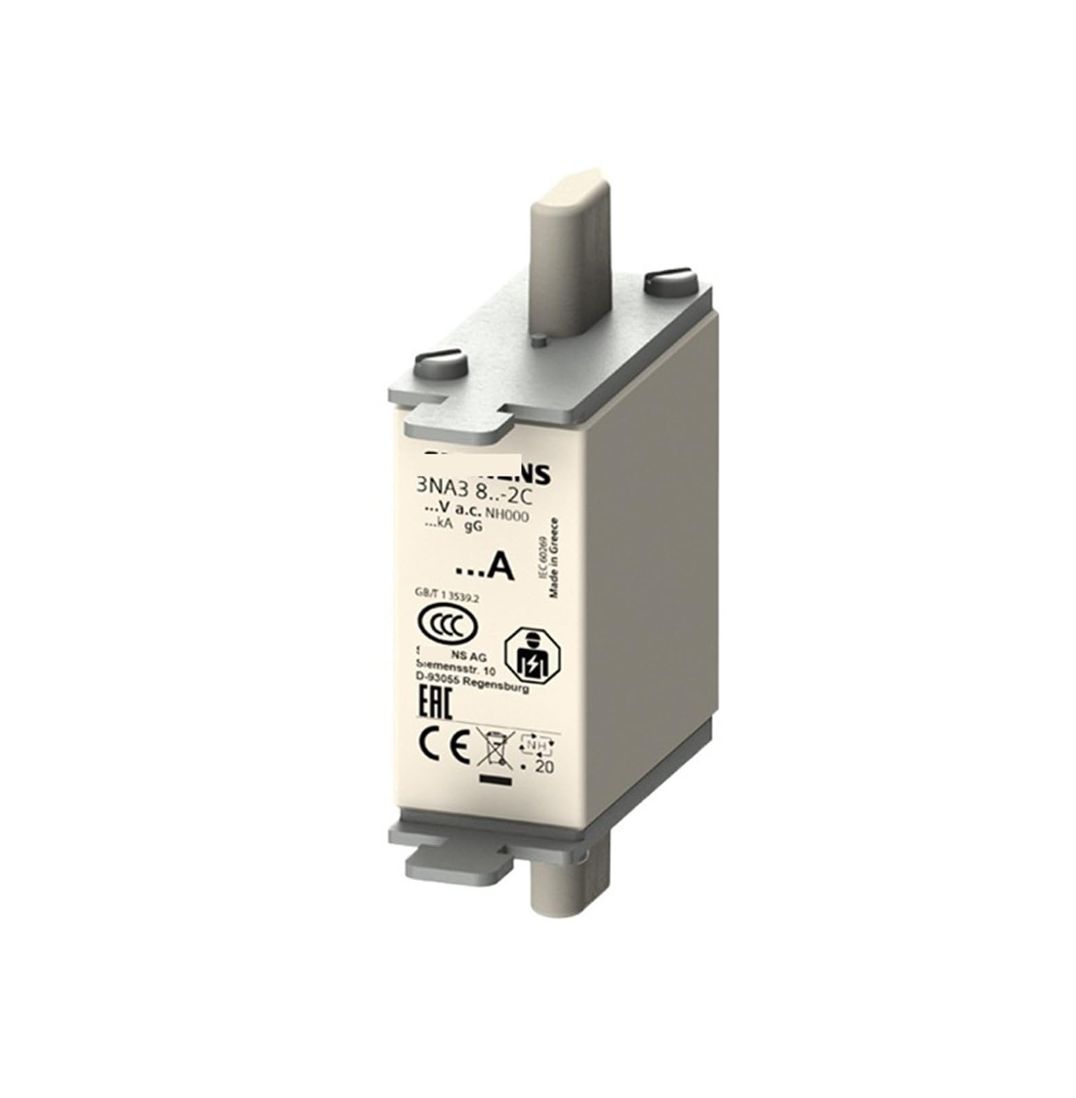 Fusibles industriels 3NA3836-2C contre les courts-circuits en basse tension