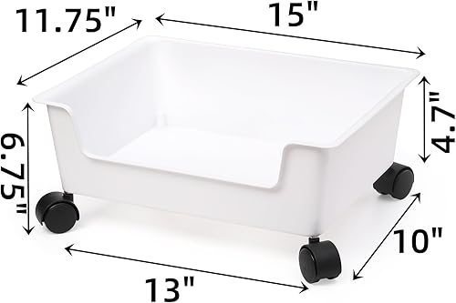Miniatura 2 de Paquete de 3 contenedores de almacenamiento debajo de la cama, contenedores de almacenamiento de juguetes debajo de la cama con ruedas, organización