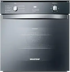 Forno de Embutir Elétrico Brastemp 84 Litros Cor Inox Espelhado com Convecção e Timer Touch - BOC84AR 220V
