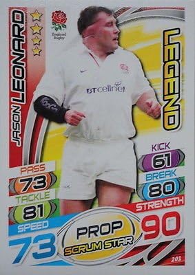 Topps Rugby Attax 2015 Jason Leonard Prop Legend Trading Card