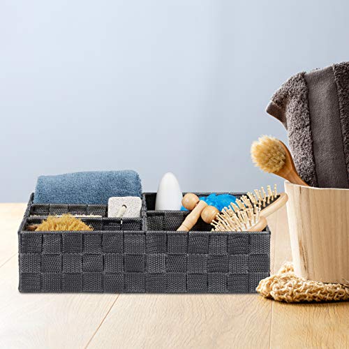 Panier de rangement plastique PP 5 compartiments pour trier vos tiroirs