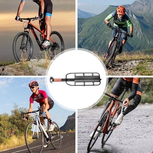 Portabultos trasero de aluminio para equipaje y mochila de bicicleta de ruta 6