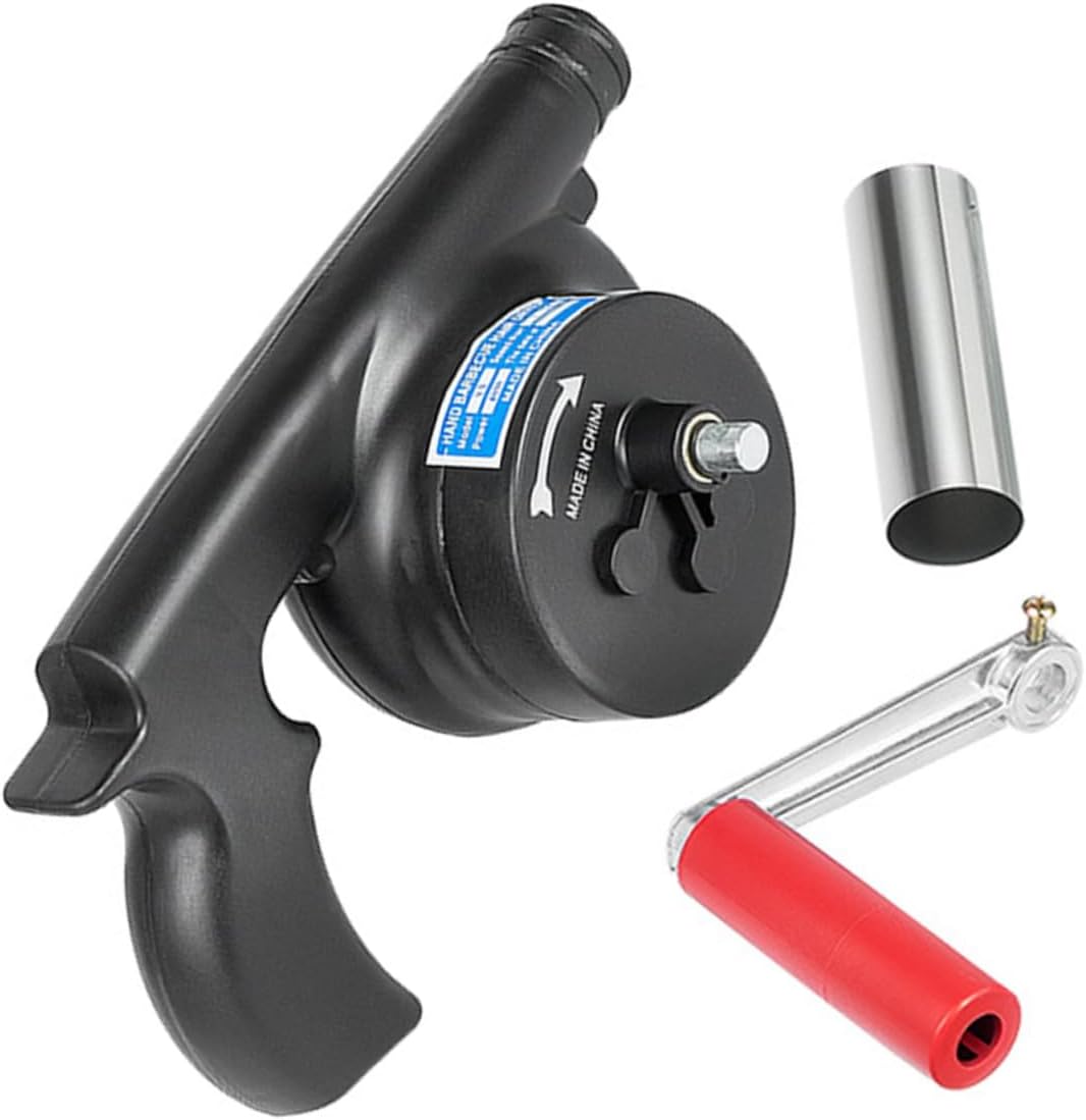 Mipcase 4pcs Hand Crank Blower Portable Fire Blower for BBQ Lightweight Outdoor for Camping Ignition Easy to Carry for Picnics and Parties