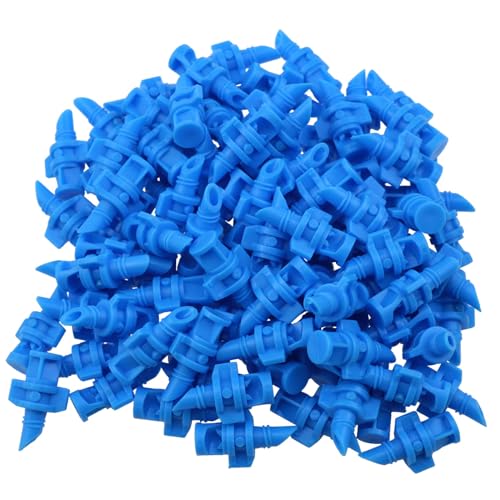 FINBe 90Degree Micro Sprayer Garden Lawn Irrigation Spray Heads Micro Sprinkler Heads for Plant Irrigation Systems (90° Blue) 100pcs