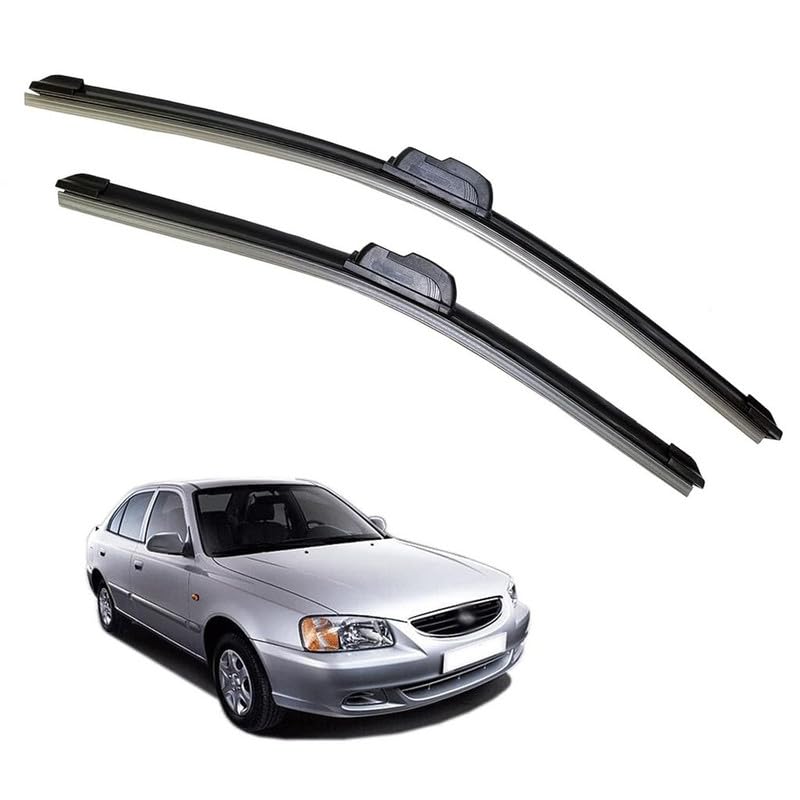 Image of Audio WHeels Perfect Fitting Frameless Windshield 100% Scratch Proof Cleaning Water Repellant Silicon Car Wiper Blades For Equipment Replacement, Set of 2 (D-20 inch & P-18 inch)