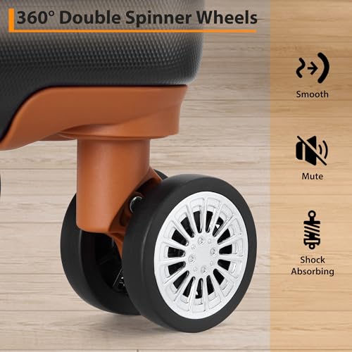 3 Piece Suitcase Set, Hardshell Luggage Set Expandable (20''/24''/28''), ABS Carry On Suitcase With TSA Locks, Lightweight Hardside Luggage With Double Spinner Wheels3