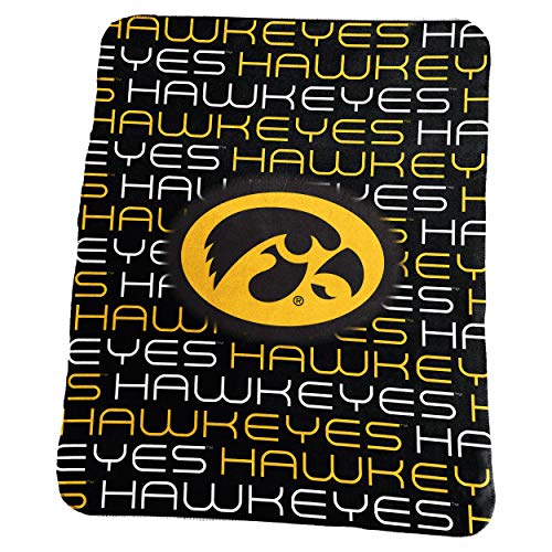 Logo Brands NCAA Iowa Hawkeyes Classic Fleece, One Size