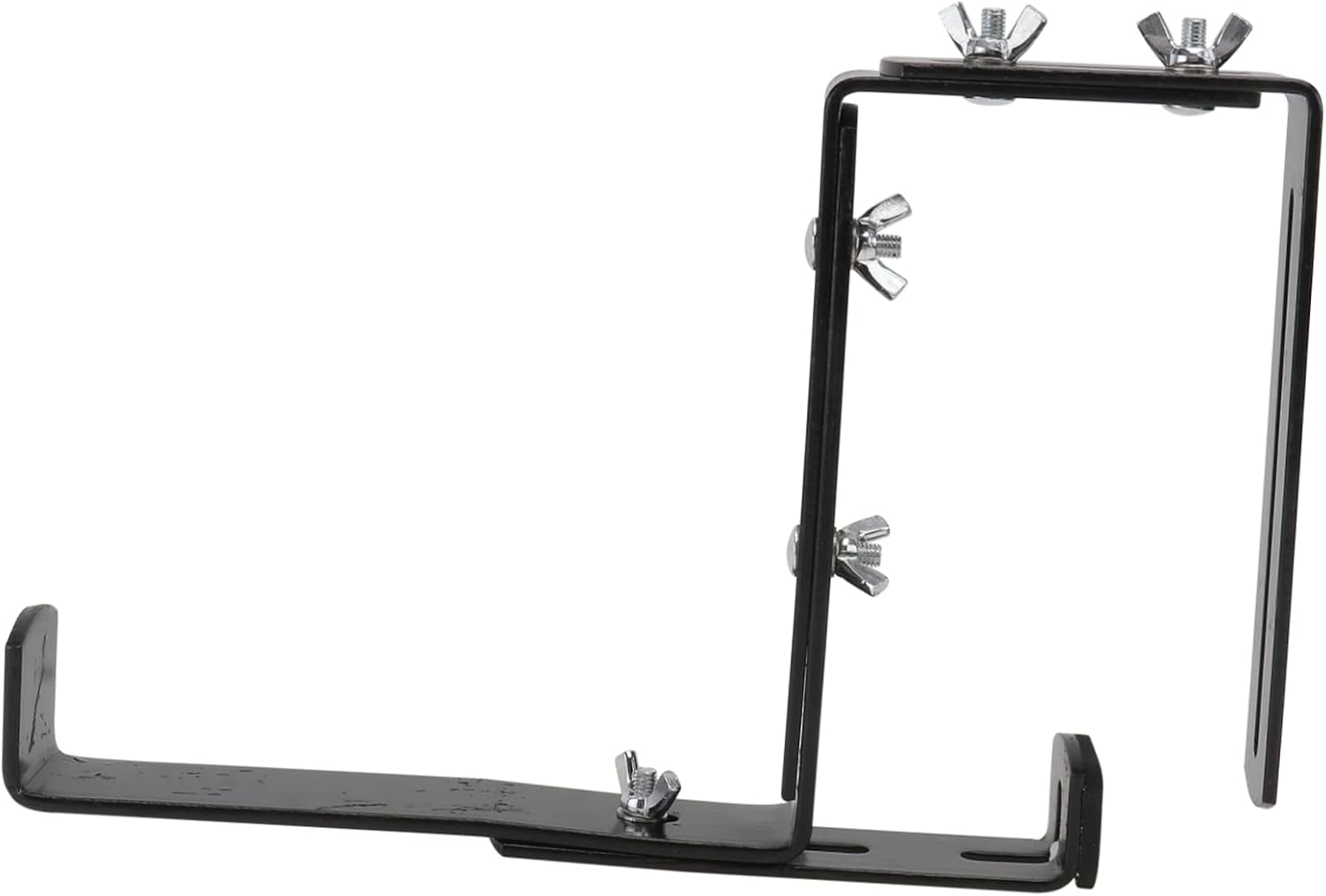 Totority 1pc Adjustable Hanging Flower Box Bracket for Balcony Garden Iron Railing Planter Holder Creative for Outdoor Decor and Plant Display Black