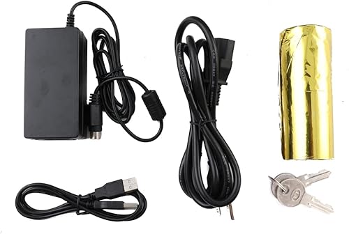 Miniatura 7 de ECUTEE POS System Caja registradora electrónica con teclado plano y bandeja extraíble para efectivo, impresora térmica de 48 llaves para