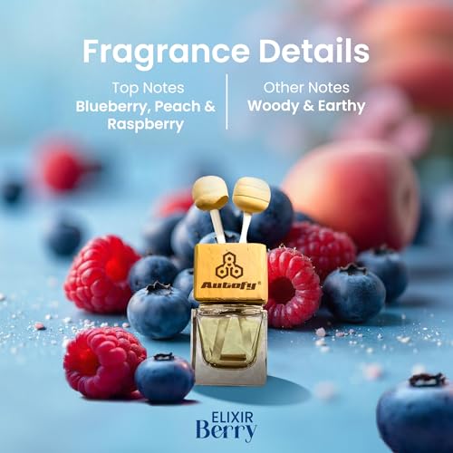 Image of Autofy ELIXIR Vent Perfume for Dashboard Perfume Diffuser Car Fragrance Car Air Freshener Car Accessories for Interior All Cars Long Lasting Car Perfume & Freshener [10ML] (Berry)