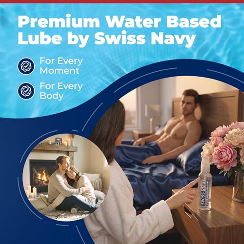 Image of Swiss Navy Premium Water-Based Lubricant - 8 oz | Lubricating Gel for Men, Women & Couples - Toy Safe - Non-Staining Formula - Compatible with Latex & Condoms