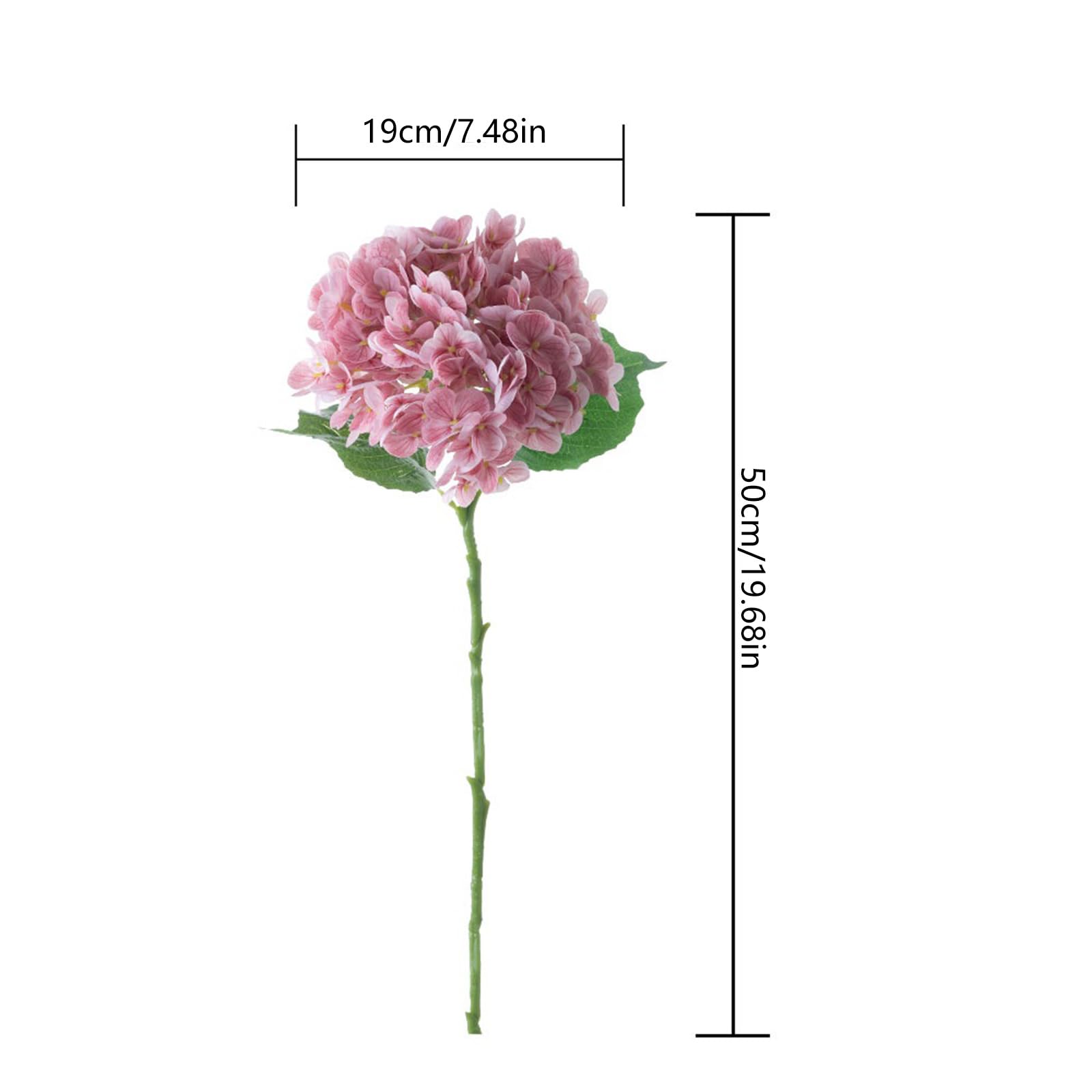 50cm Kunstblume mit biegbarem Stiel, 4 Stück, White