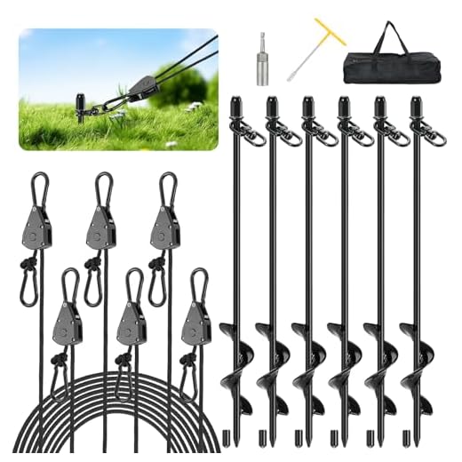 Best ever heavy duty beach umbrella Tinnmao Heavy Duty Tent Stakes Kit
