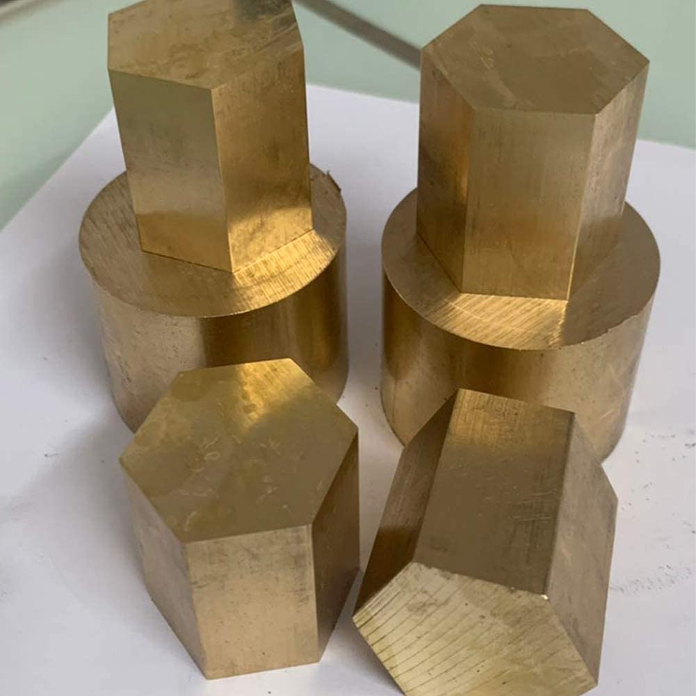 1 szt. Mosiężny pręt sześciokątny Pręt miedziany H59 z litego mosiądzu pręt sześciokątny Materiał Długość 500 mm / 19,7 cala-Opposite Side Length 17mm